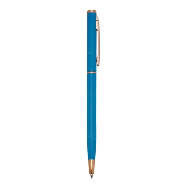 Caneta Semimetal Personalizada Azul