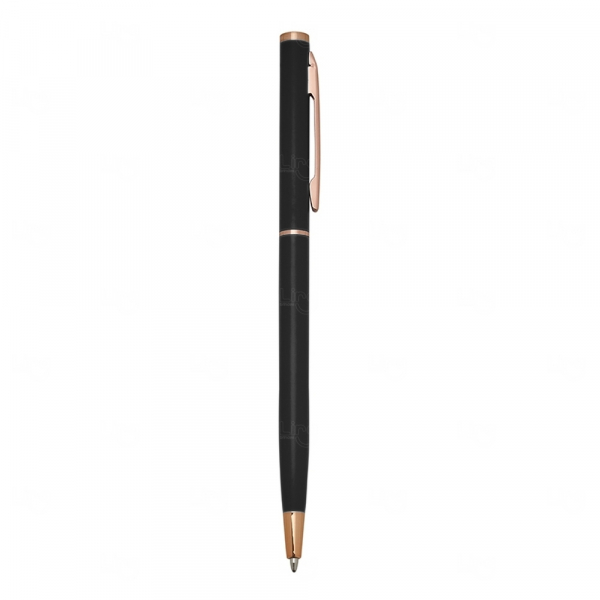 Caneta Semimetal Personalizada Preto