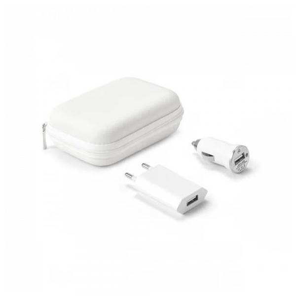 Kit Adaptadores USB Personalizado - 3 Peças Branco