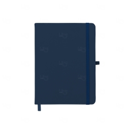 Caderno Moleskine C/ Porta Caneta Personalizado - 17,7x13,3cm Azul Marinho
