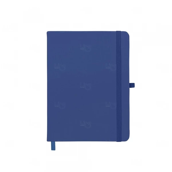 Moleskine c/ Porta Caneta Personalizado - 17,7 x 13,3 cm Azul