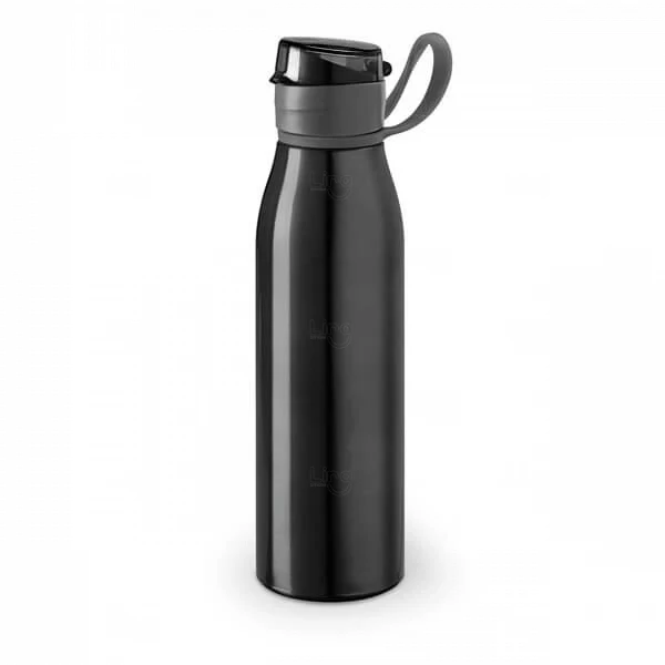 Garrafa De Aluminio Personalizada - 650ml Preto