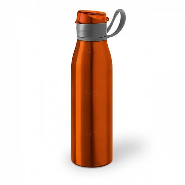 Garrafa De Aluminio Personalizada - 650ml Laranja