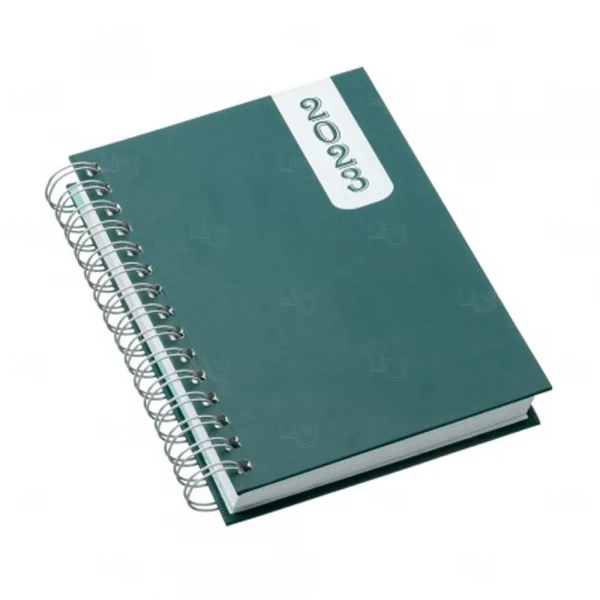 Agenda Personalizada Diária 2023 - 20,1 x 16 cm Verde