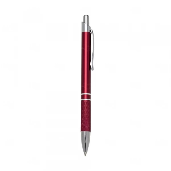 Caneta Metal C/ Textura Personalizada Vermelho