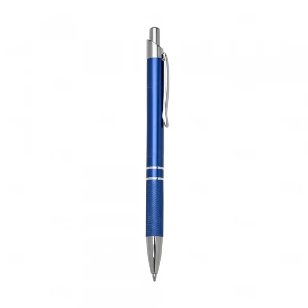 Caneta Metal C/ Textura Personalizada Azul