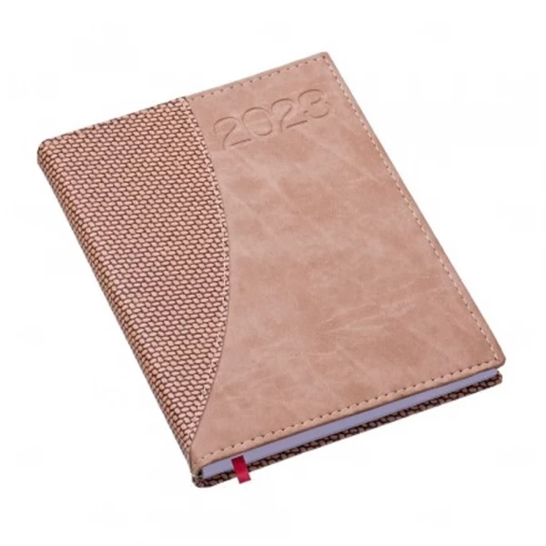 Agenda Personalizada Diária de Couro Sintético - 20 x 14,9 cm