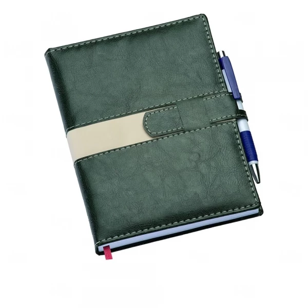 Agenda Personalizada Diária 2023 com Fecho - 20 x 15 cm Verde Escuro