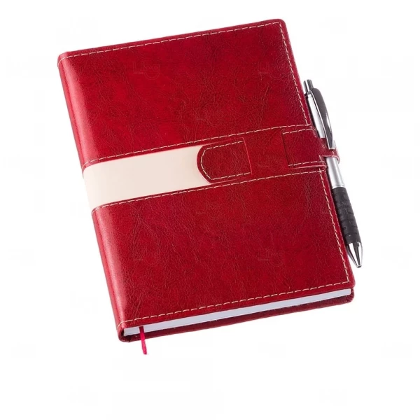Agenda Personalizada Diária 2023 com Fecho - 20 x 15 cm Vermelho