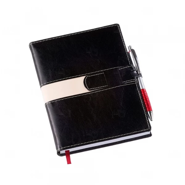 Agenda Personalizada Diária 2023 com Fecho - 20 x 15 cm Preto