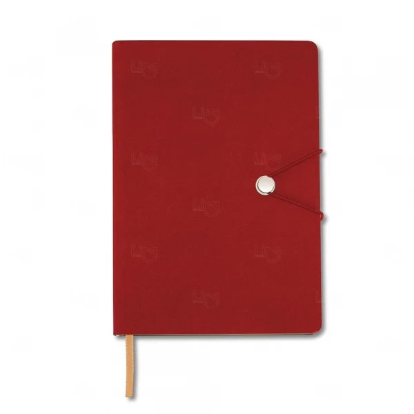 Moleskine Personalizado com Fecho de Pino - 21 x 14,8 cm Vermelho