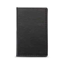 Caderneta Couro com  Post-It Personalizada - 13,6 x 8,1 cm Preto