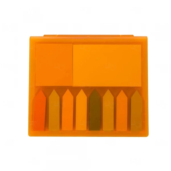 Bloco com Autoadesivos Personalizado - 11,4 x 13,2 cm Laranja