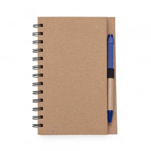 Caderno com Caneta Personalizado - 18,2 x 12,1 cm Azul