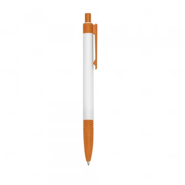 Caneta Plástica Leitosa Personalizada 