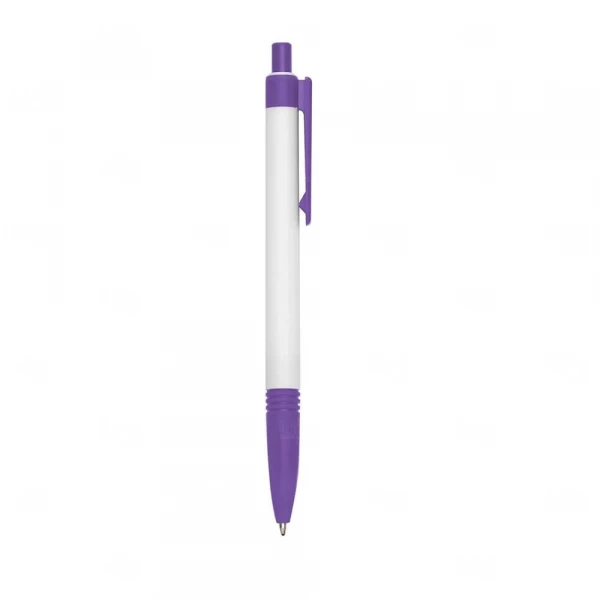 Caneta Plástica Leitosa Personalizada 