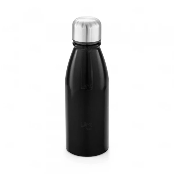 Garrafa de Aluminio Personalizada - 500ml Preto