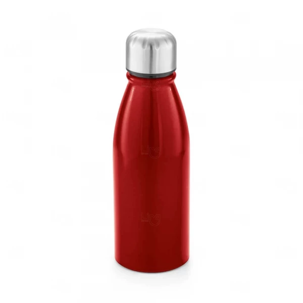 Garrafa de Aluminio Personalizada - 500ml Vermelho