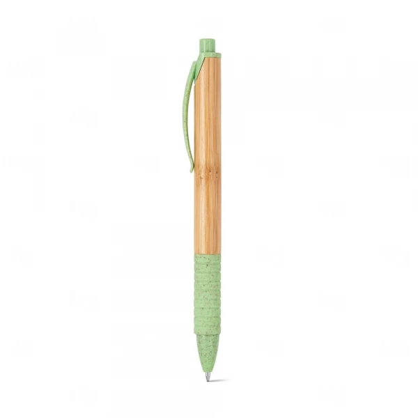 Caneta Esferográfica Bambu Personalizada Verde