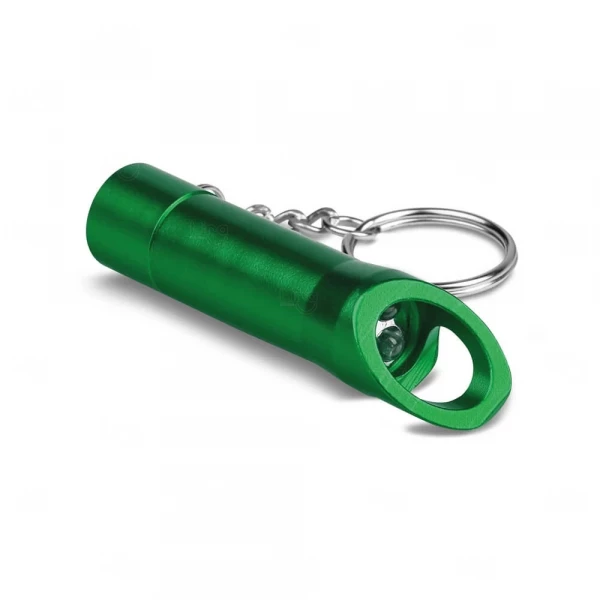Chaveiro de Metal com Lanterna Personalizado Verde