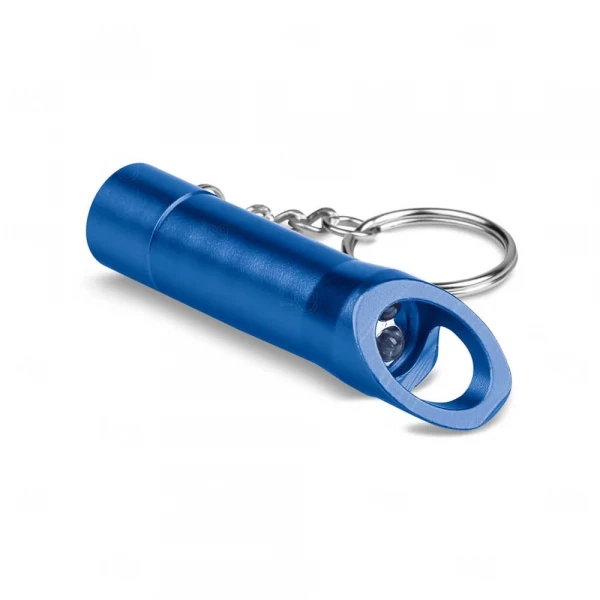 Chaveiro de Metal com Lanterna Personalizado Azul