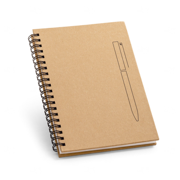 Caderno Kraft com Imã para Caneta Personalizado - 18 x 13 cm 