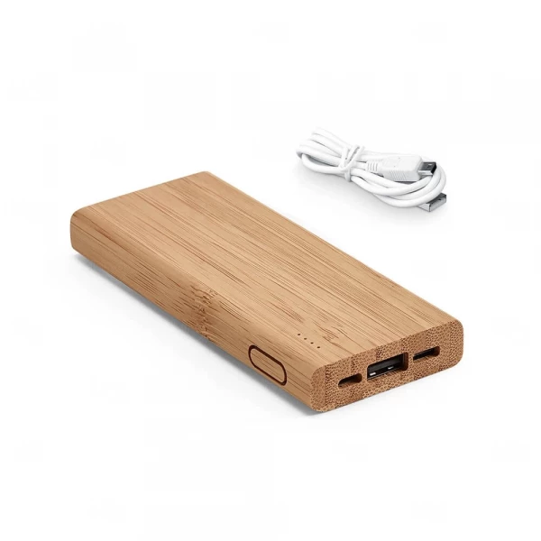 PowerBank Bambu Personalizada - 5.000 mAh Natural