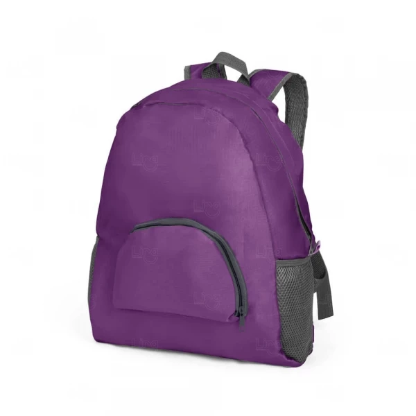 Mochila Dobrável Personalizada Roxo