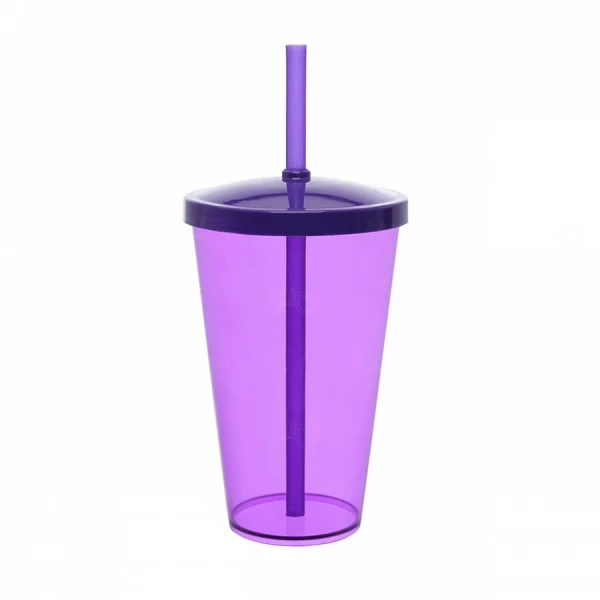 Copo Personalizado Liso - 550ml (Leitoso ou Cristal) Roxo