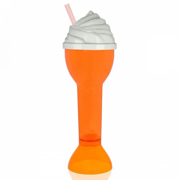 Copo Plástico 550ml com Tampa Sorvete Personalizado 