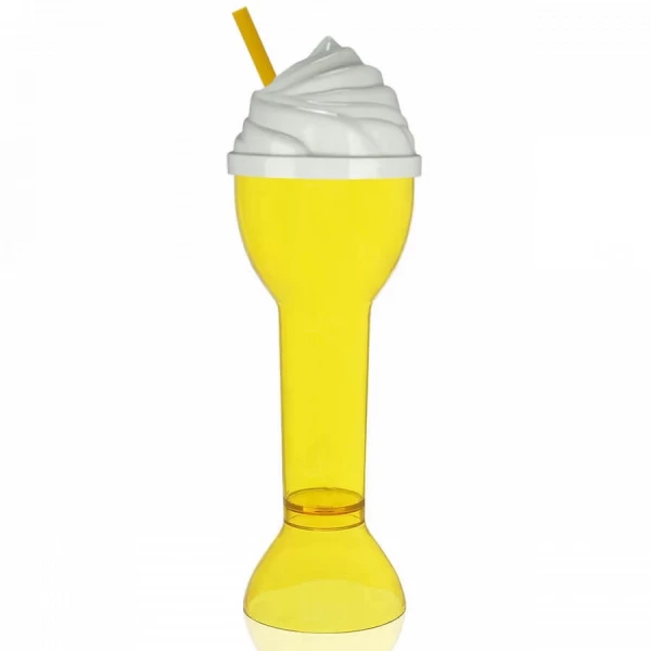 Copo Plástico 550ml com Tampa Sorvete Personalizado 