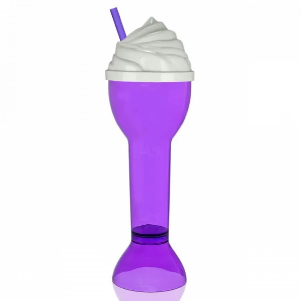 Copo Plástico 550ml com Tampa Sorvete Personalizado 