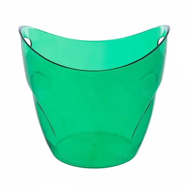 Balde Personalizado De Gelo  - 7,5 L (Leitoso ou Cristal) Verde