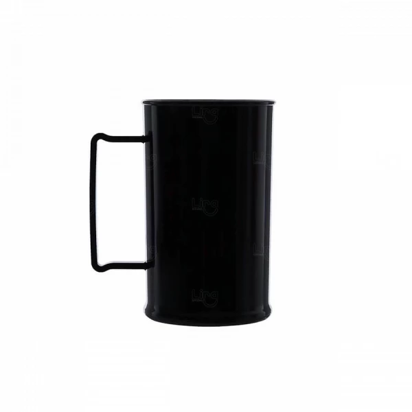 Caneca De Chopp Personalizada - 500ml (Leitosa ou Cristal) Preto