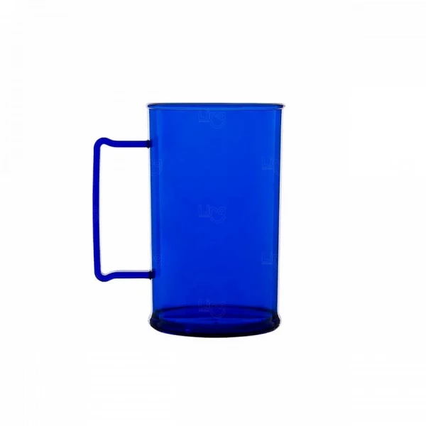 Caneca De Chopp Personalizada - 500ml (Leitosa ou Cristal) Azul Marinho
