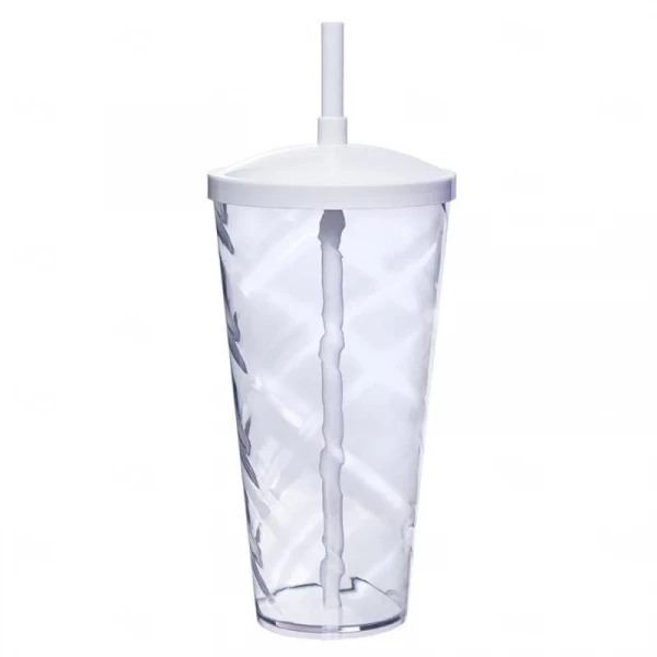 Copão C/ Canudo Personalizado - 1L (Leitoso ou Cristal) Transparente