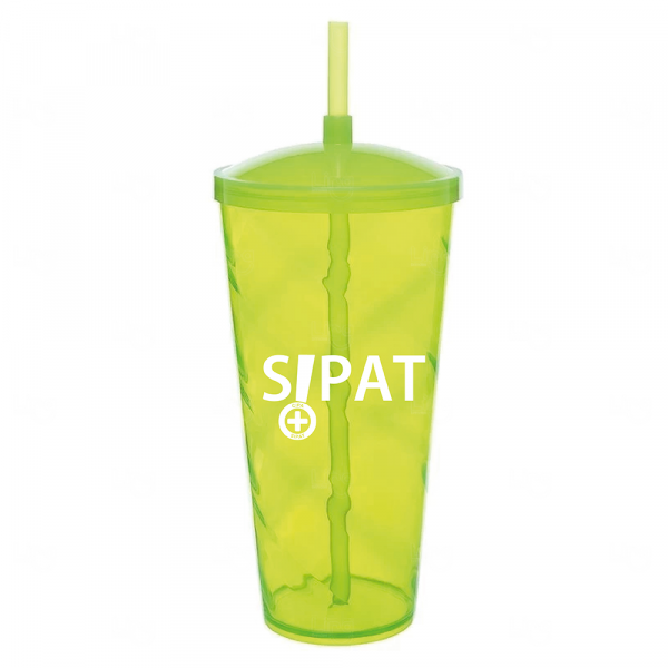 Copão C/ Canudo Personalizado - 1L (Leitoso ou Cristal) Verde