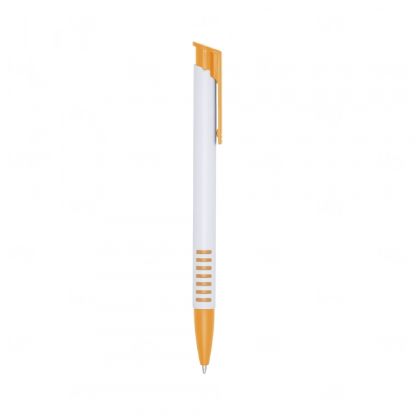 Caneta Plástica Personalizada Laranja