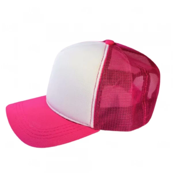 Boné Trucker Personalizado com Frente Branca Rosa