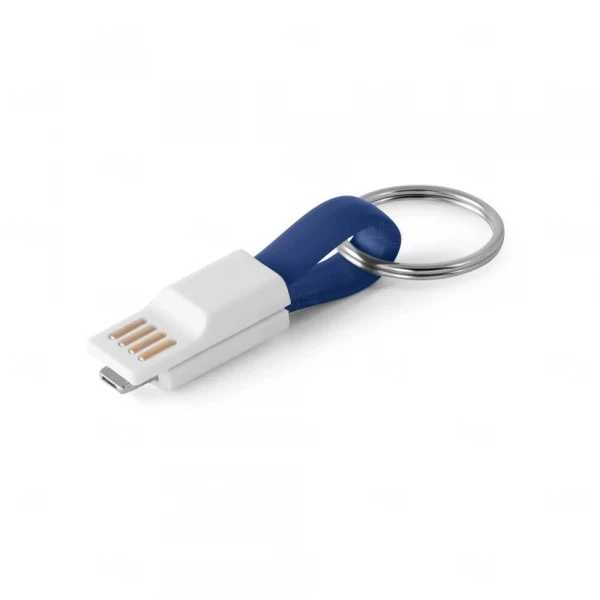 Cabo USB Com Conector Personalizado 2 em 1 Azul