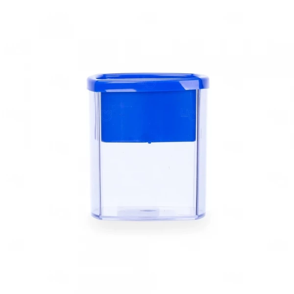 Porta Caneta Plástico Personalizada Transparente e Azul