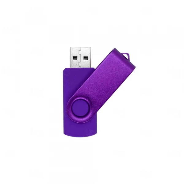 Pen Drive Personalizado Retrátil Colorido - 64GB Roxo