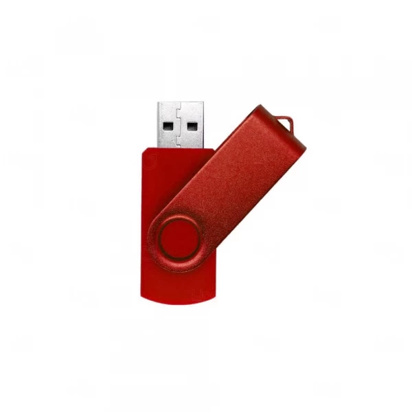 Pen Drive Personalizado Retrátil Colorido - 64GB Vermelho