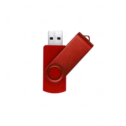 Pen Drive Personalizado Retrátil Colorido - 64GB Vermelho