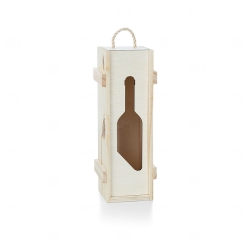 Porta Vinho Personalizado de Madeira Vazado - 34,5 x 12,6 cm Madeira