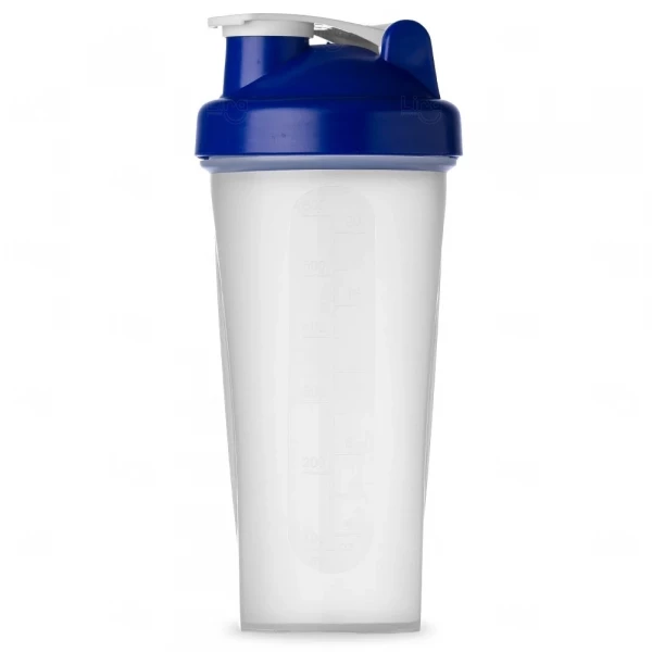 Coqueteleira com Misturador Personalizado - 600ml Branco e Azul