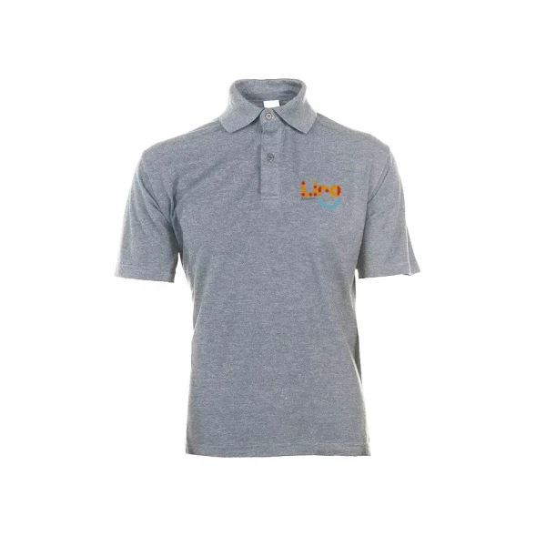 Camisa Polo Unissex Personalizada Cinza Claro