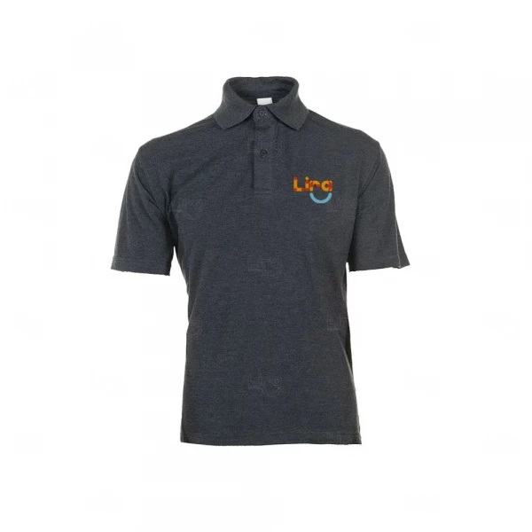 Camisa Polo Unissex Personalizada Cinza