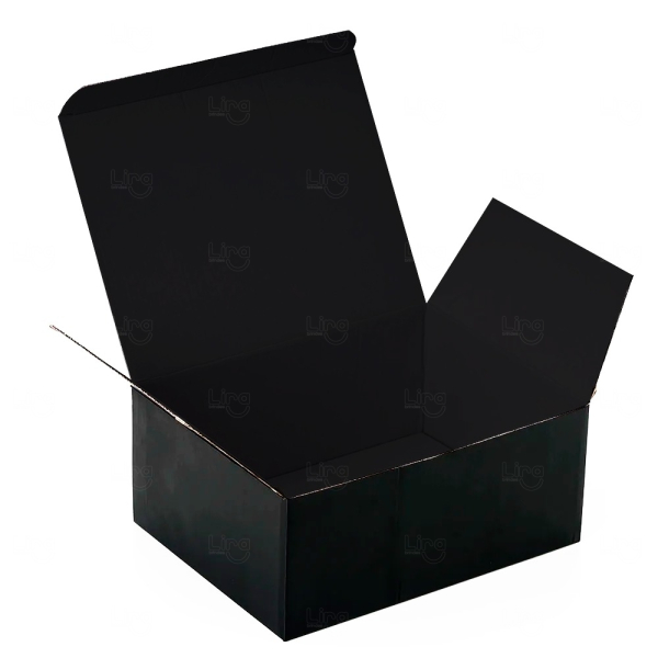 Caixa em Papelão Preta Fosca 30x23x13 cm Personalizada 