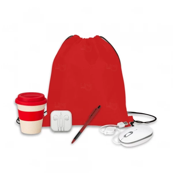 Kit Onboarding Personalizado Básico - 5 Peças Vermelho